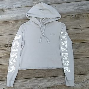 PINK VS Love Pink Gray hoodie. Sz XS